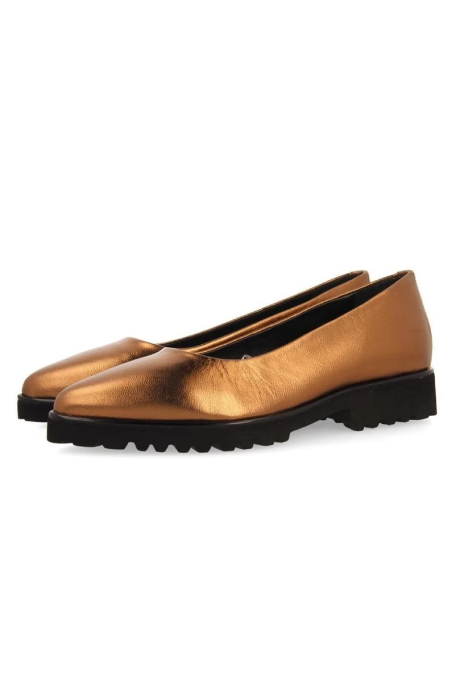 GIOSEPPO Women's Skrova Leather Ballet Flats with Non-Slip Track Soles