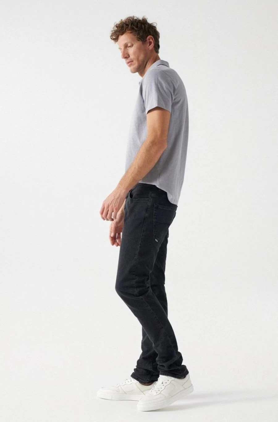 SALSA JEANS Men's Black Denim Jeans - S-Repel Regular Fit for Men