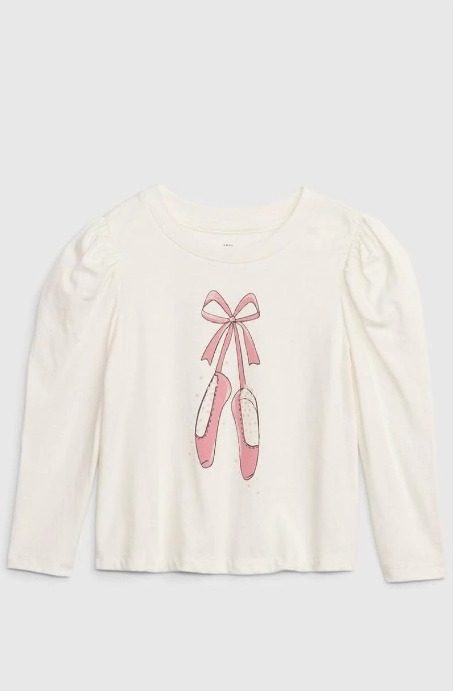 GAP Girls Sky Blue Organic Cotton Graphic T-Shirt with Puff Sleeves Mix & Match Style