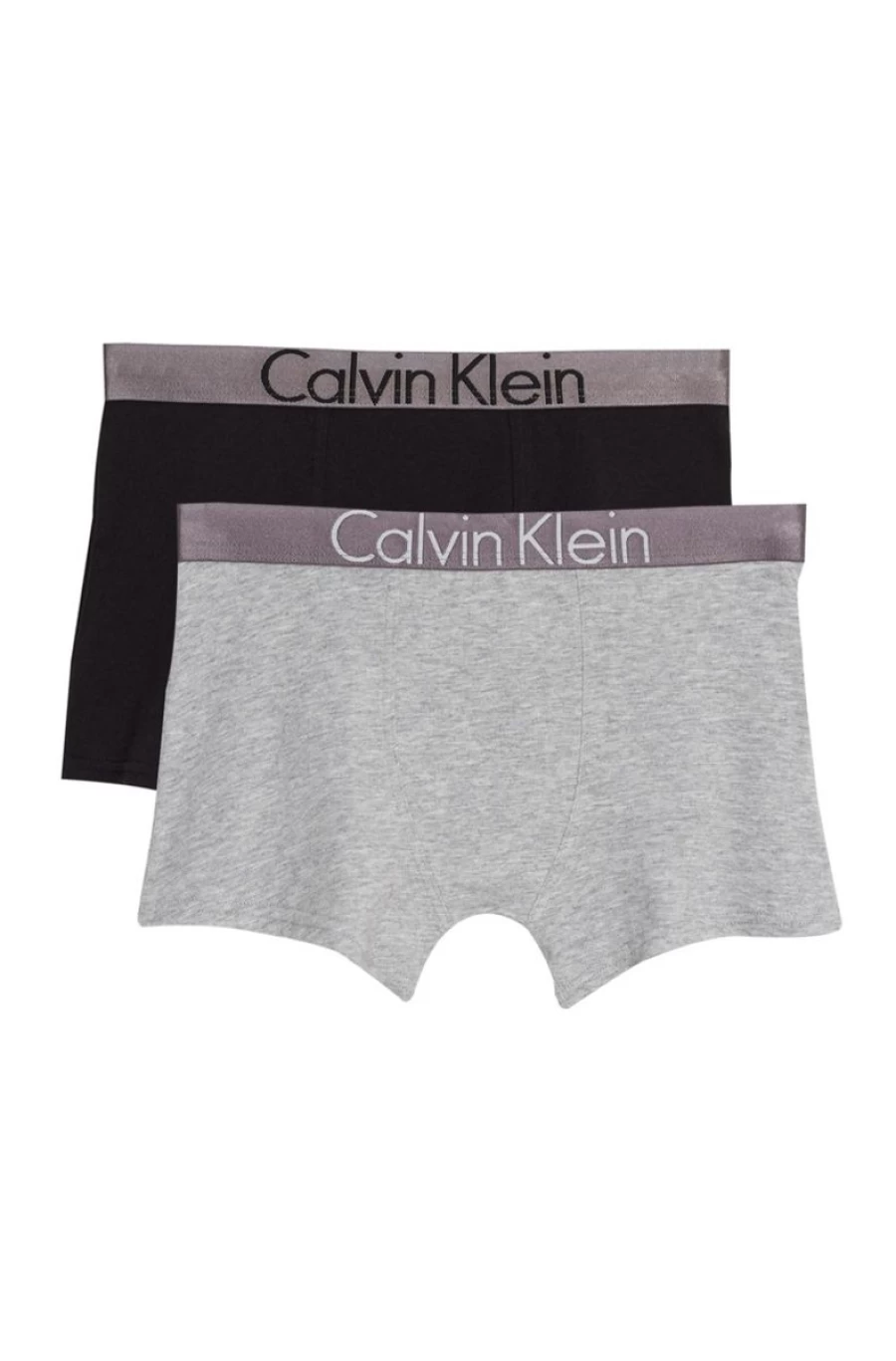2 Pack CALVIN KLEIN Boys Multi-Color Stretch Trunks - Customized Comfort Underwear