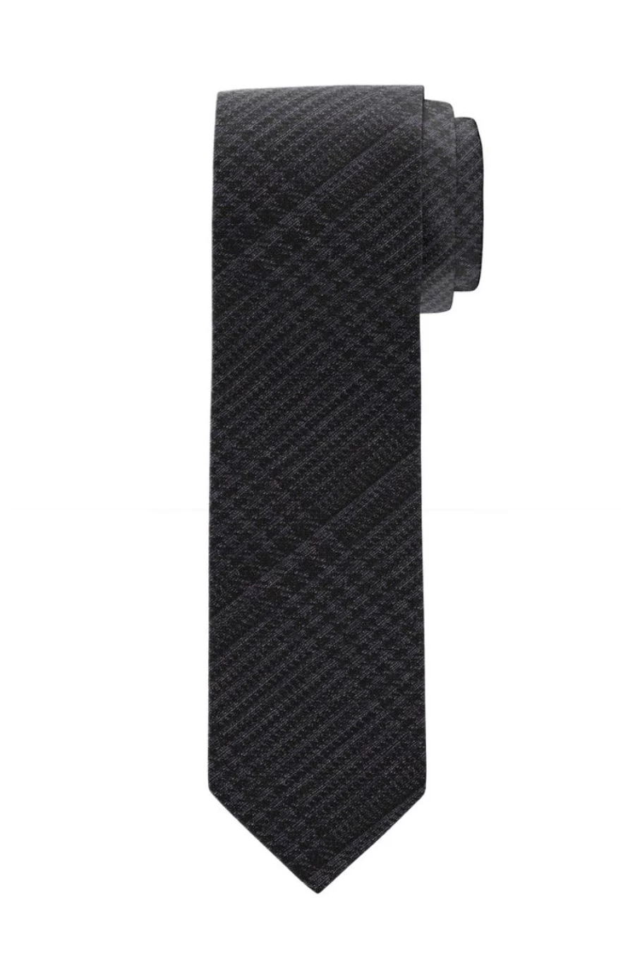"OLYMP Men's Silk Blend Checkered Necktie – Classic Patterned Tie for Formal Wear"