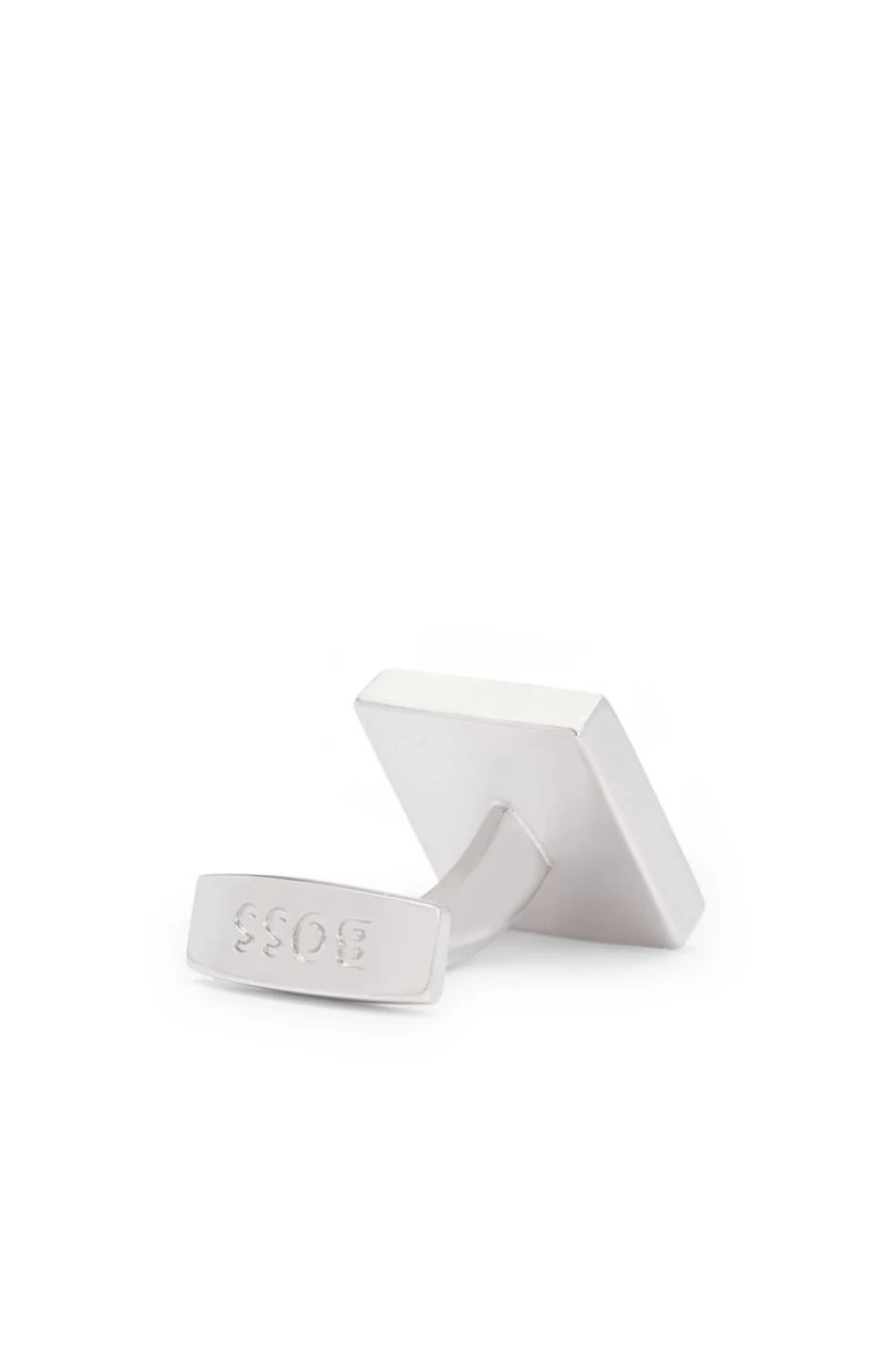 HUGO BOSS Men's Square Brass Monogram Cufflinks with Enamel Insert