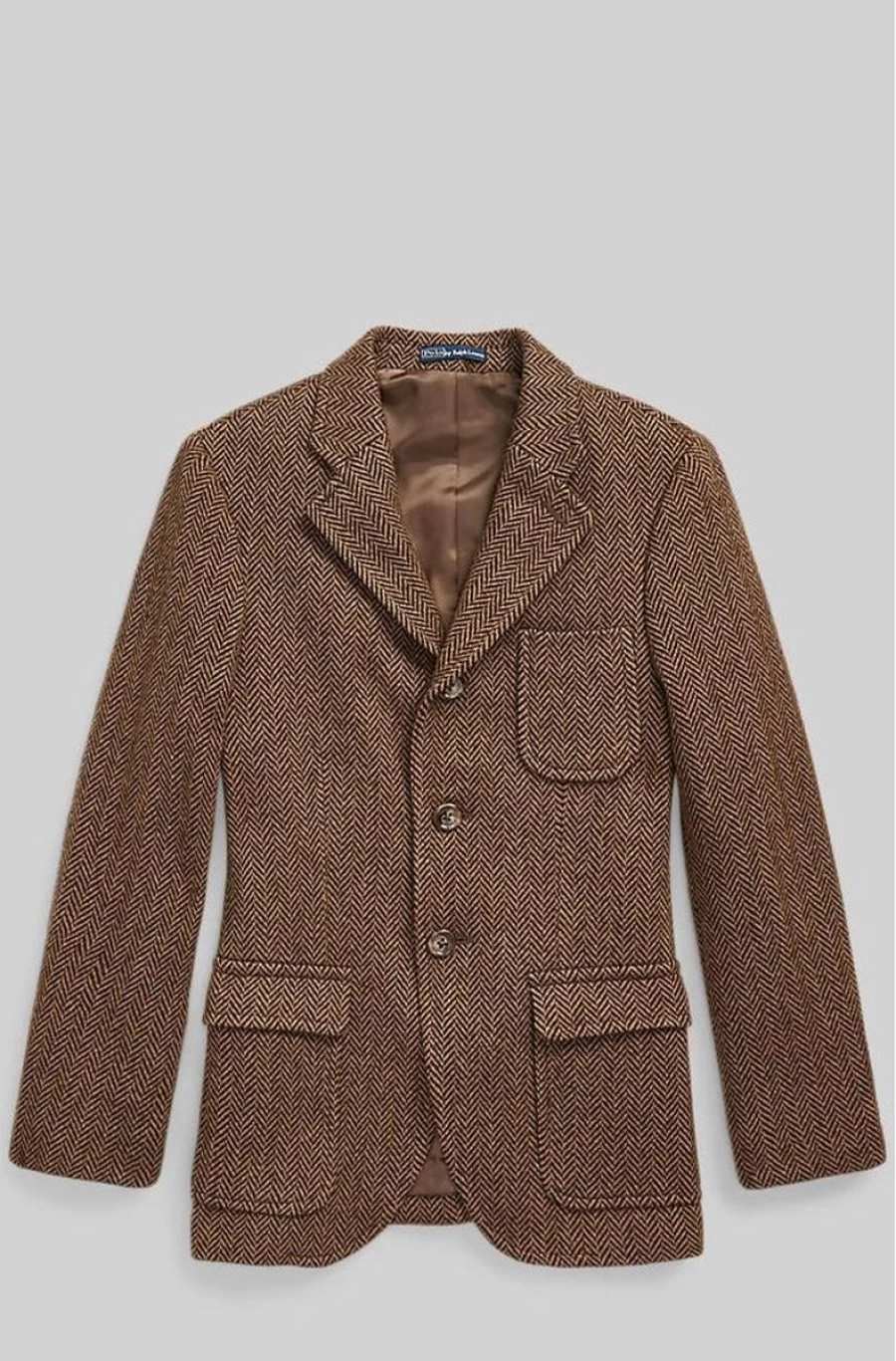 POLO RALPH LAUREN KIDS Boys' Wool-Blend Herringbone Sport Coat for Stylish Comfort