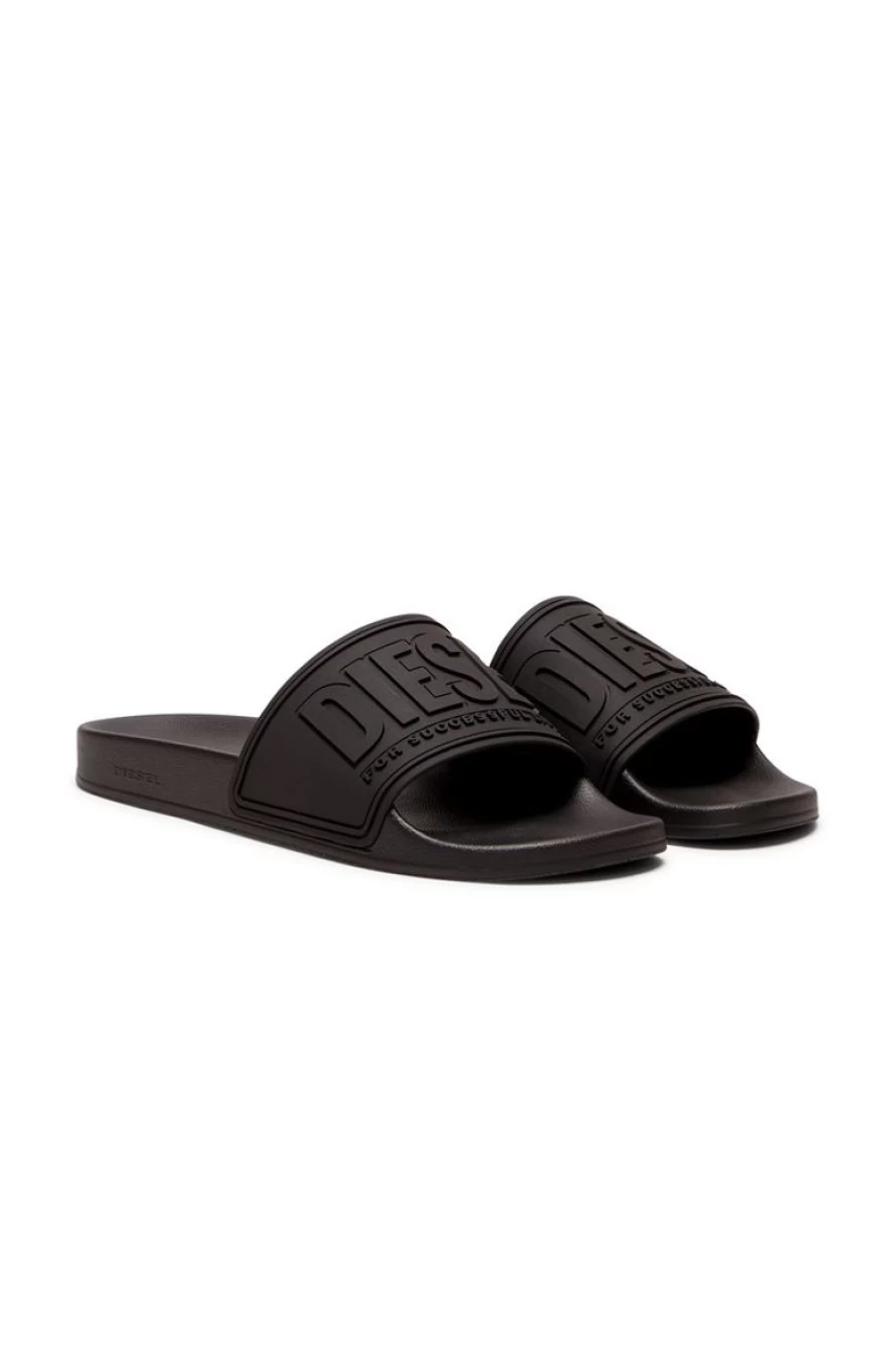 DIESEL Men's Pool Slides with 3D Logo - Comfortable Summer Beach Sandals