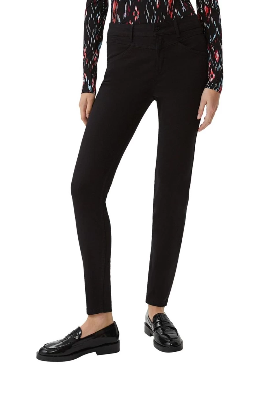 COMMA Women's Black Super Skinny Fit Jeans - Lyocell Blend Stretch Denim