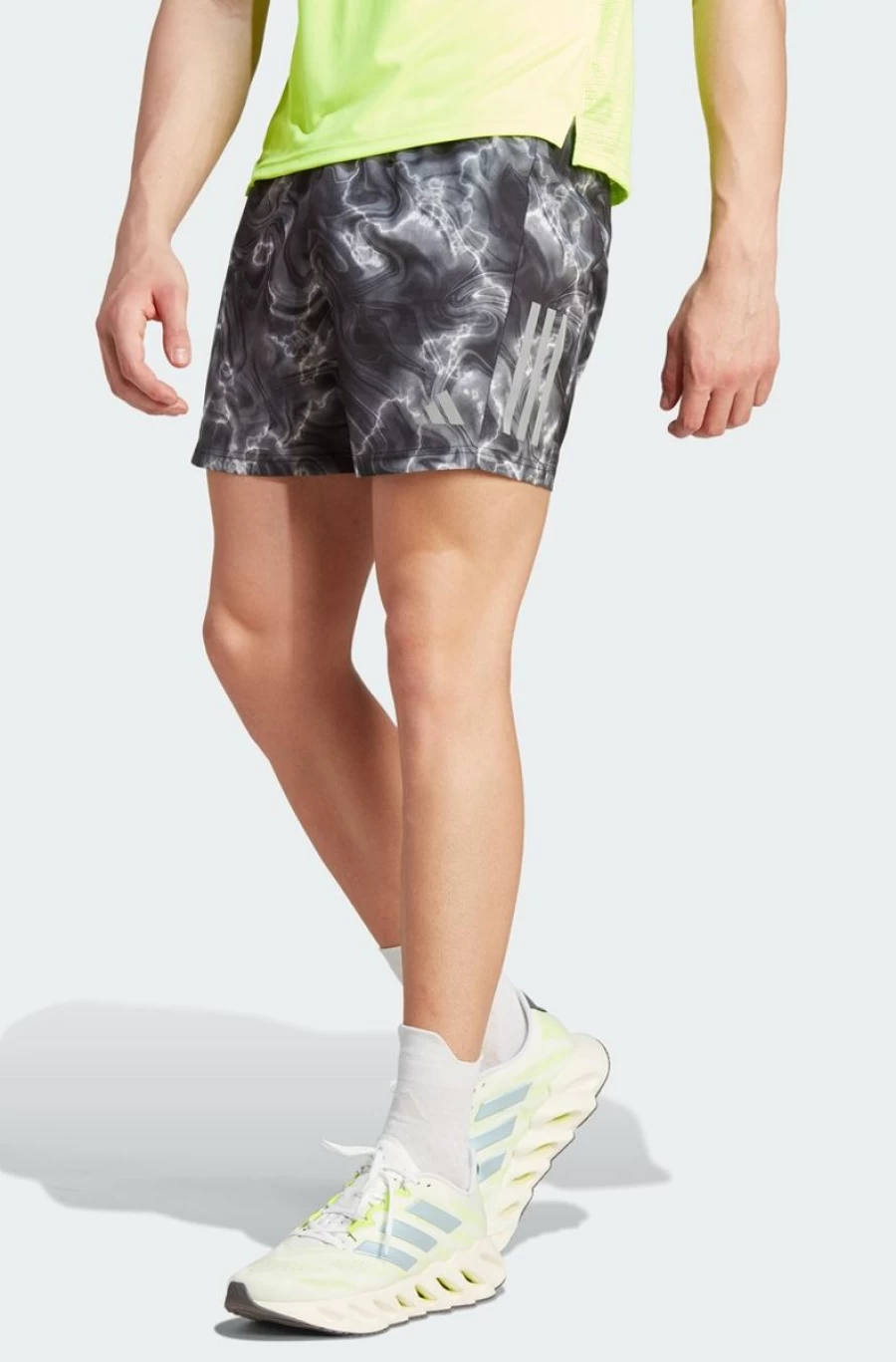 Adidas Men's Gray Allover Print Running Shorts - Own The Run