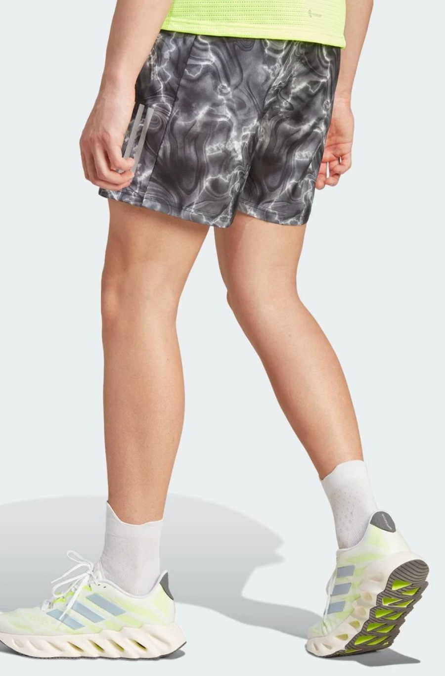 Adidas Men's Gray Allover Print Running Shorts - Own The Run
