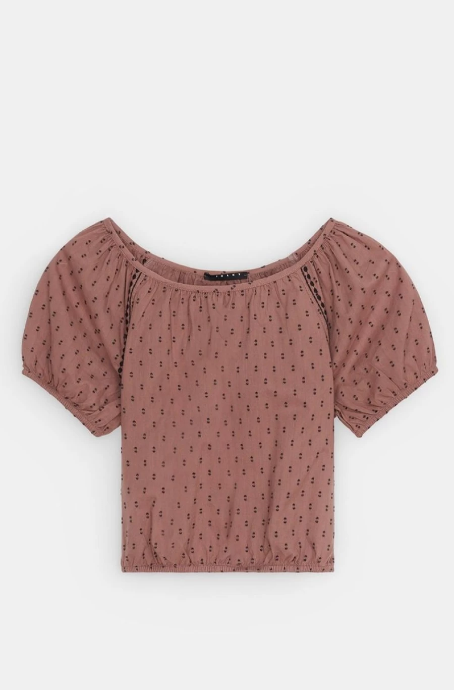 "SISLEY Girls' Embroidered Cropped Blouse: Stylish & Trendy Top"