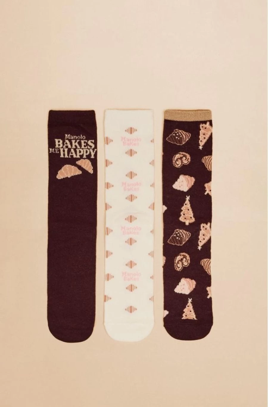 "WOMEN'SECRET 3-Pack Soft Cotton Blend Socks for Women"