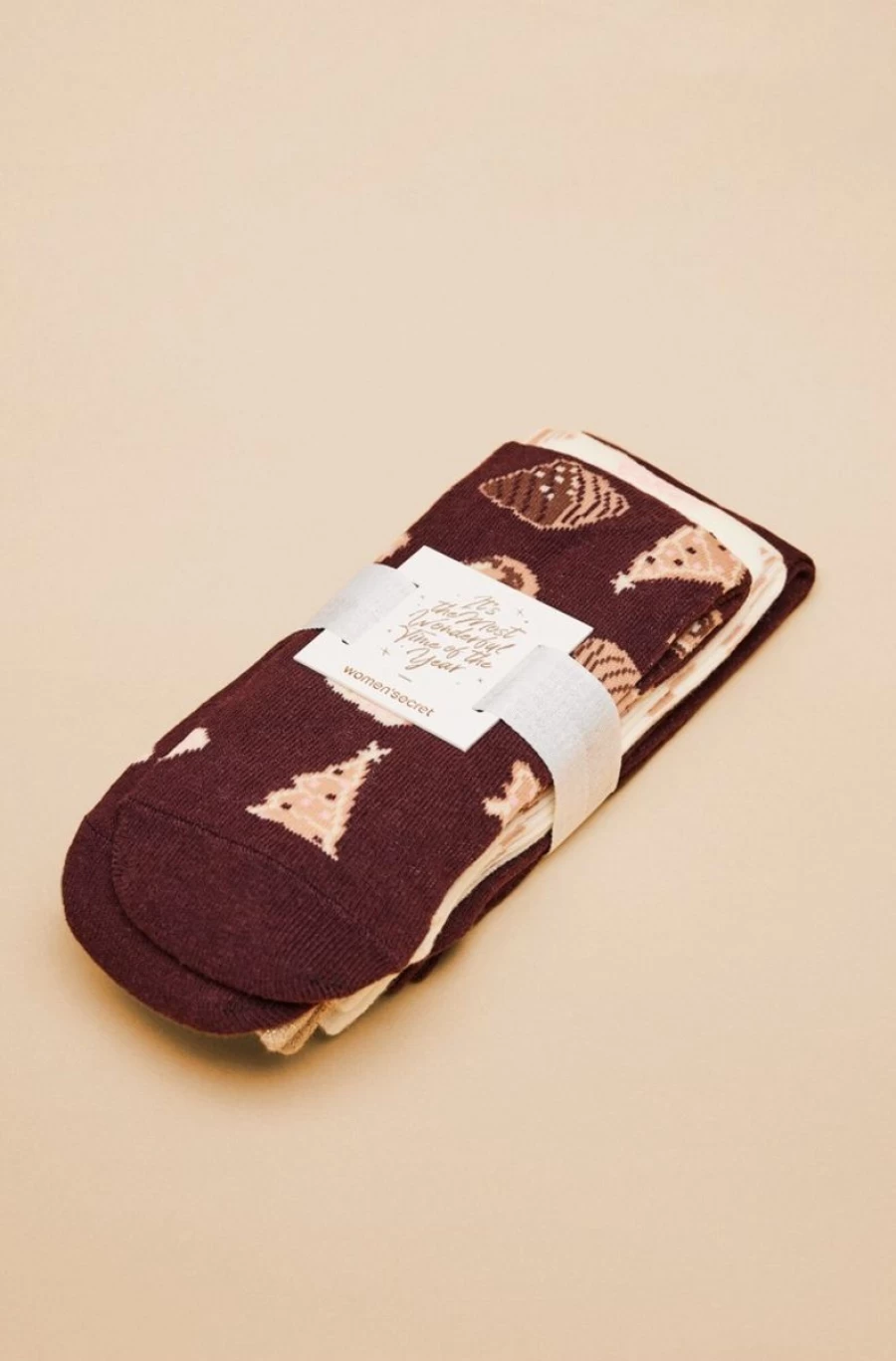 "WOMEN'SECRET 3-Pack Soft Cotton Blend Socks for Women"