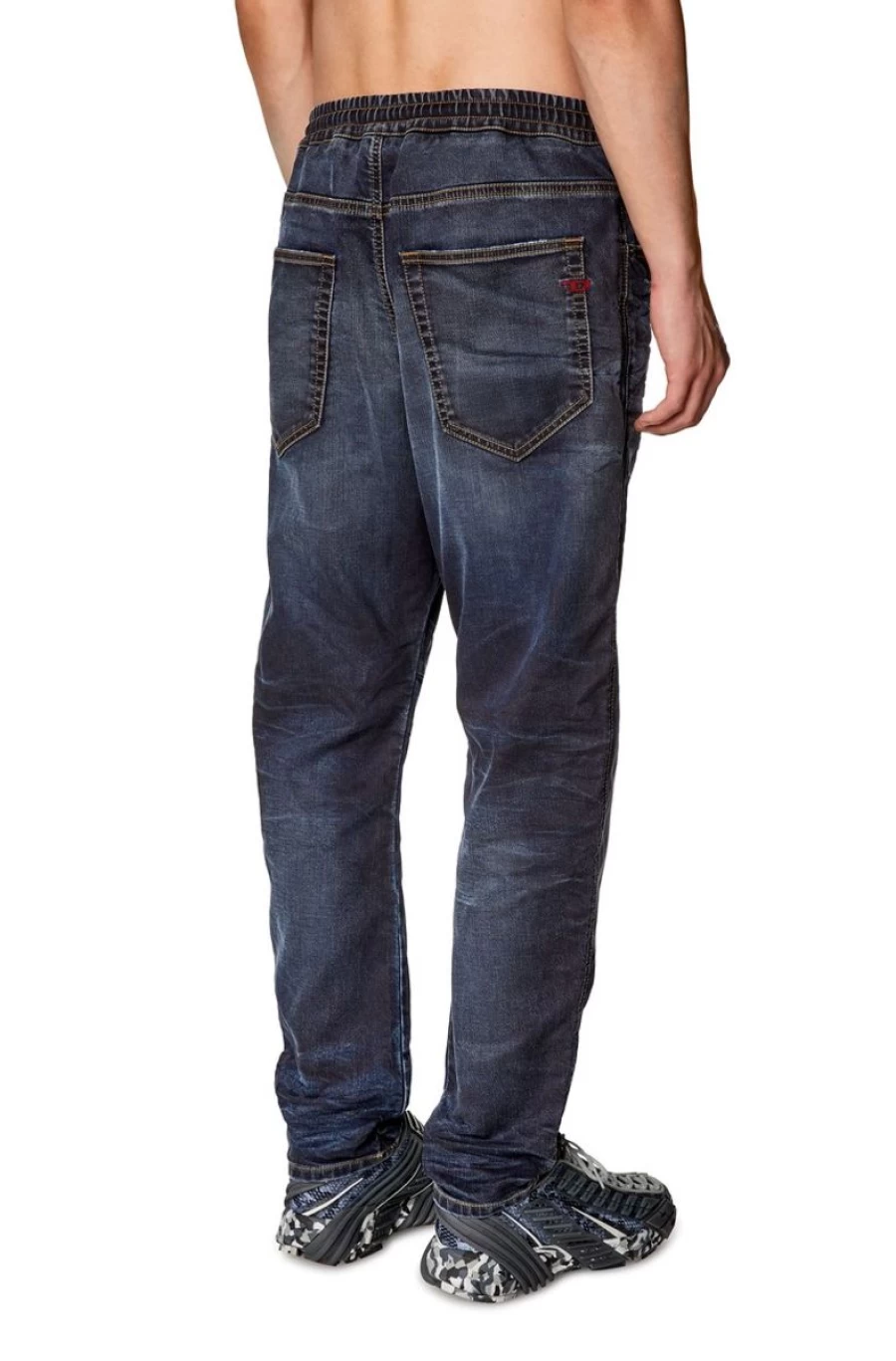 DIESEL Men's Dark Blue Tapered 2040 D-Amage Joggjeans® 09I18 Denim Jeans