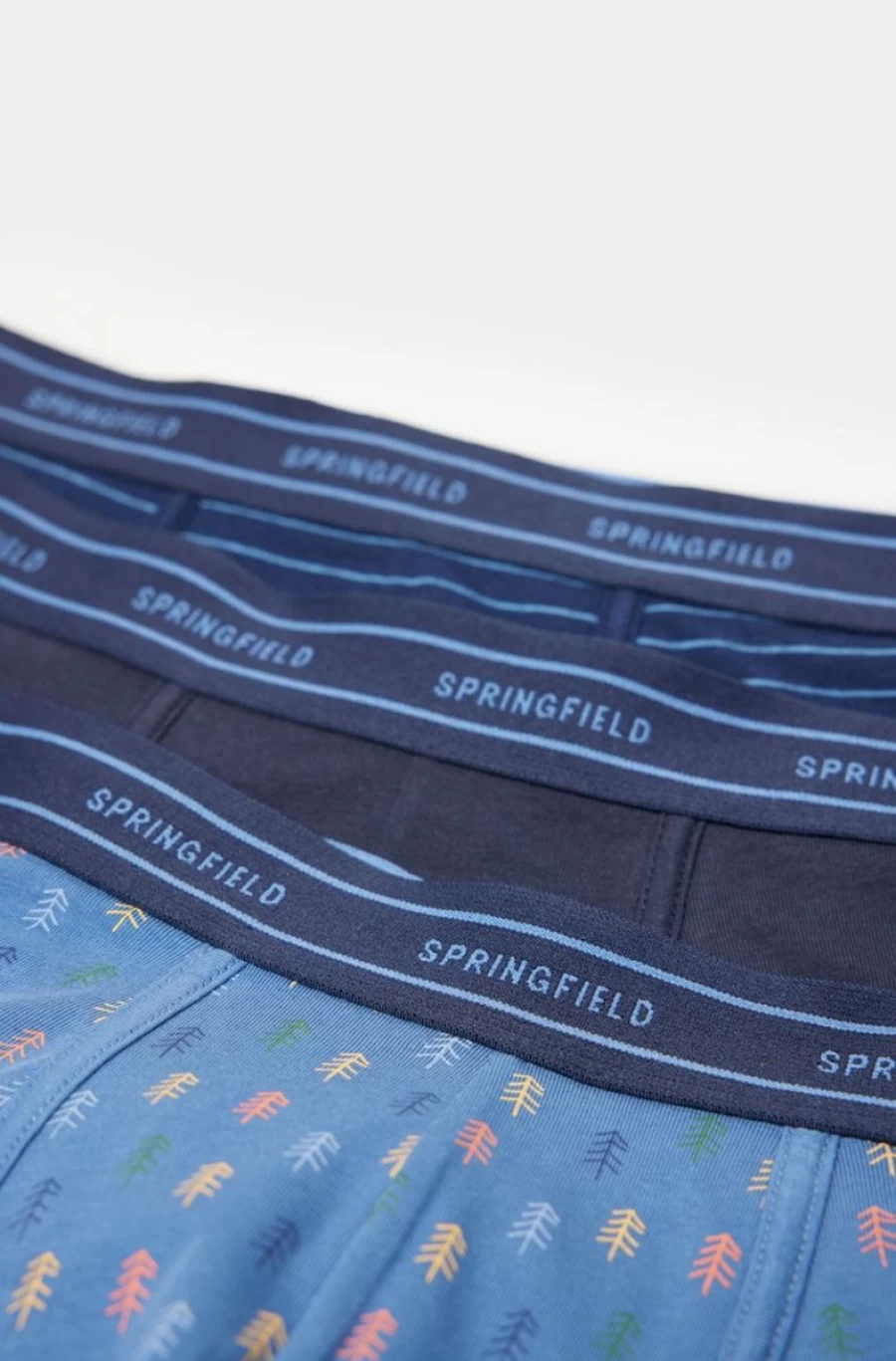"SPRINGFIELD Men's 3-Pack Printed Cotton Boxer Briefs - Soft & Comfortable Underwear"
