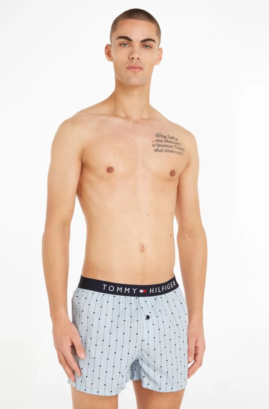 TOMMY HILFIGER Men's Blue Original Logo Woven Boxer Shorts