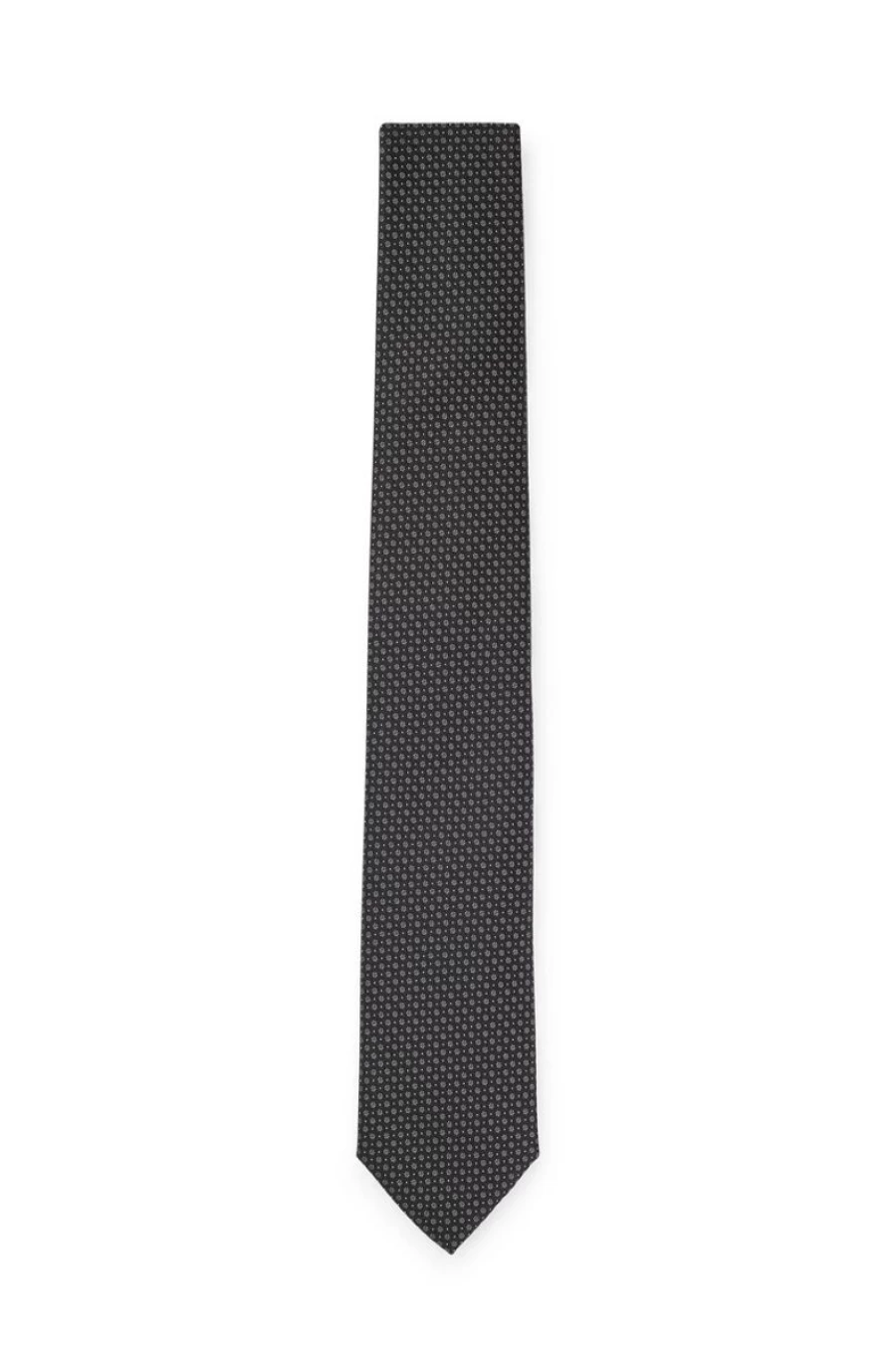 "HUGO BOSS Men's Silk Jacquard Tie with Micro Pattern - Luxury Designer Necktie"
