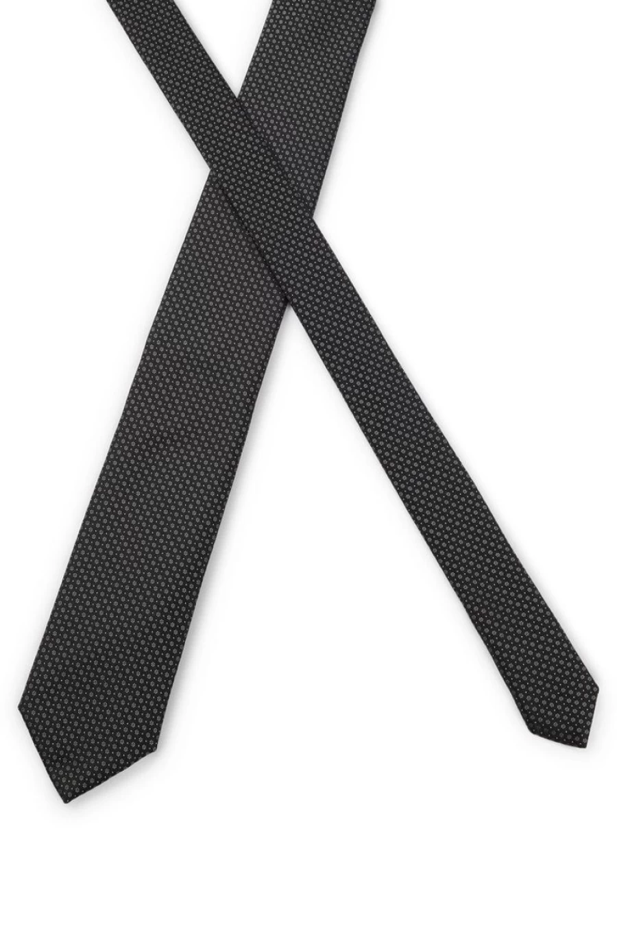 "HUGO BOSS Men's Silk Jacquard Tie with Micro Pattern - Luxury Designer Necktie"