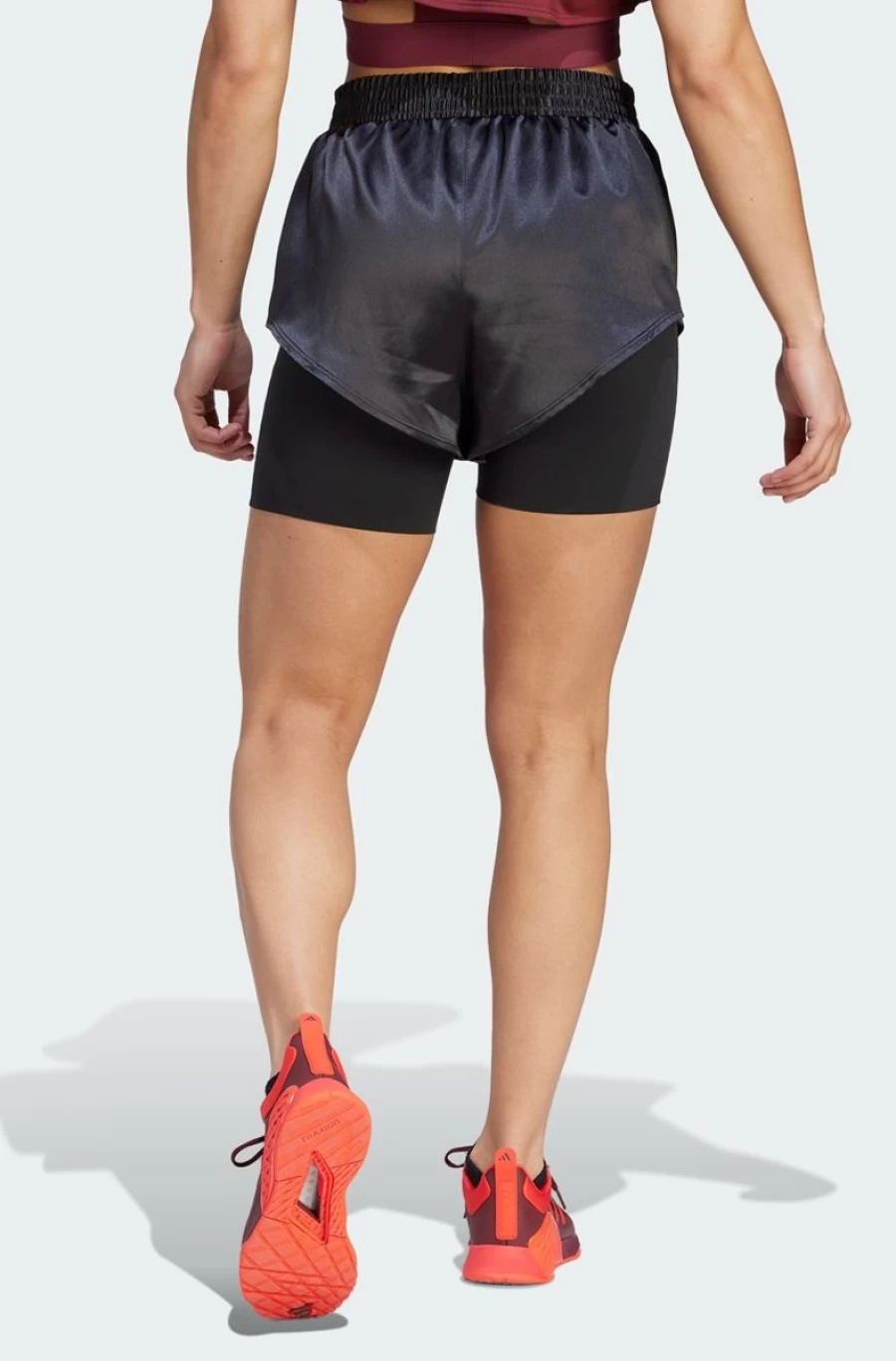 Adidas Women's Power Aeroready 2-In-1 Running Shorts - Black
