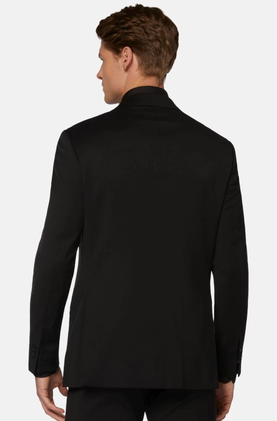 BOGGI MILANO Men's Black Stretch Wool Knit Jacket - Premium Slim Fit Blazer
