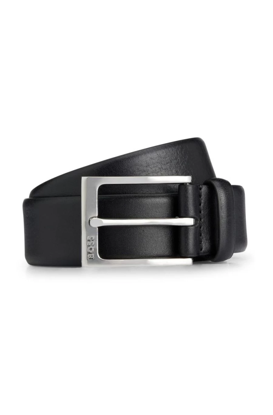 "HUGO BOSS Men's Genuine Leather Belt with Premium Metal Buckle"
