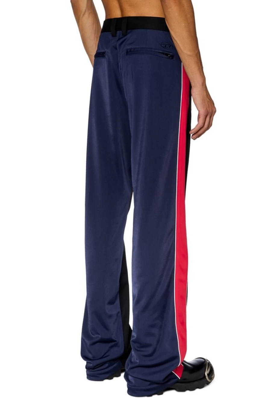 DIESEL Men's Hybrid Pants in Black - Cool Wool & Tech Jersey Blend