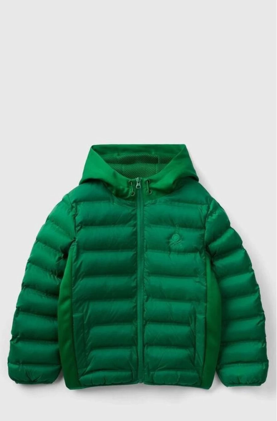 Benetton Boys' Green Puffer Jacket with Neoprene Insulation