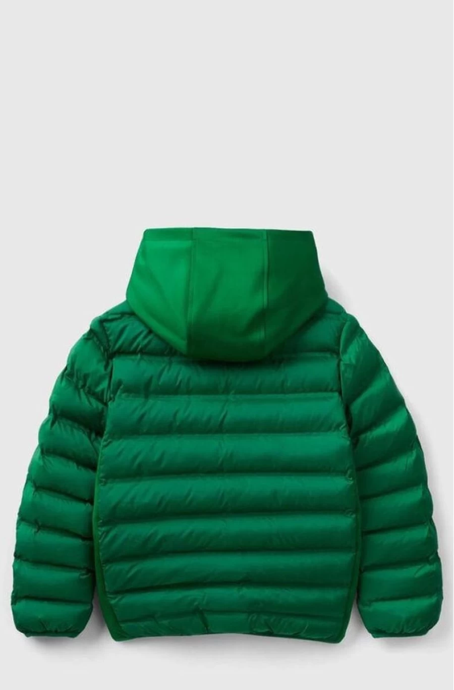 Benetton Boys' Green Puffer Jacket with Neoprene Insulation