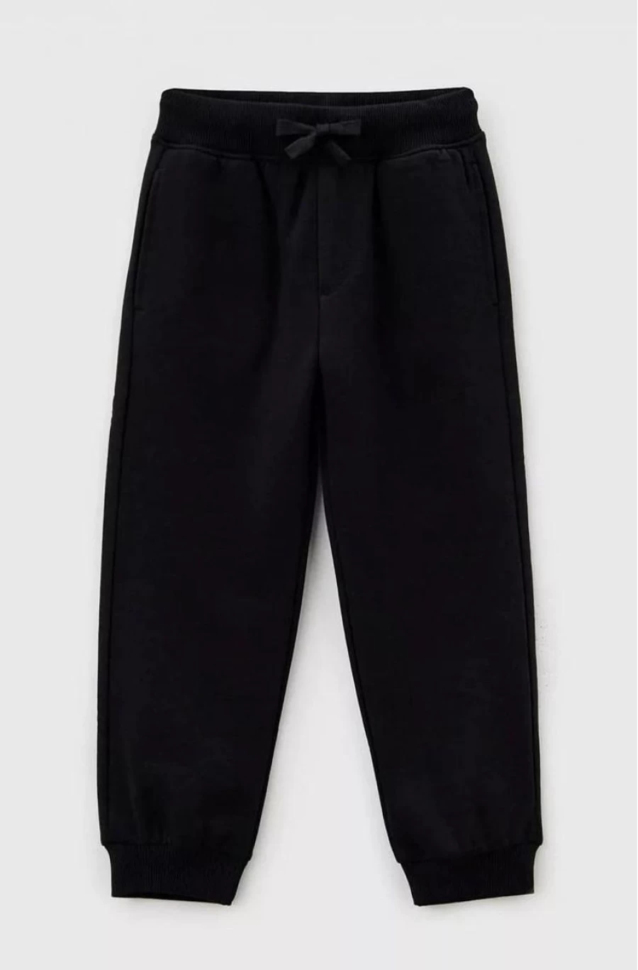 Benetton Boys' Fleece-Lined Sweatpants with Embroidered Logo - Comfortable & Warm Joggers