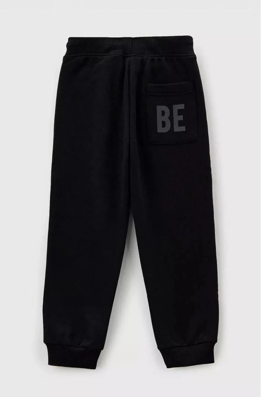 Benetton Boys' Fleece-Lined Sweatpants with Embroidered Logo - Comfortable & Warm Joggers