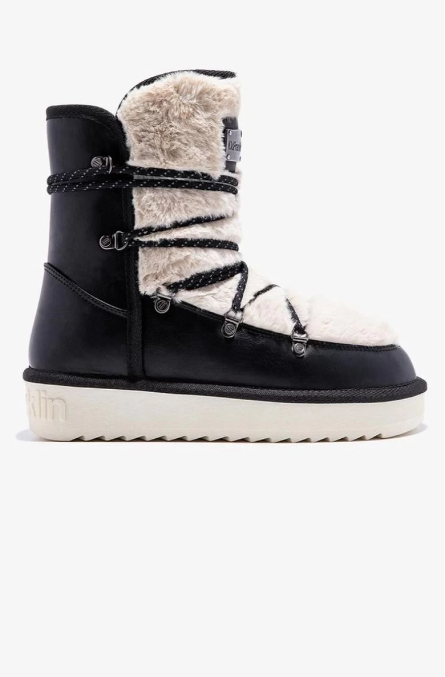 D.FRANKLIN Women's Brown/Beige Nordic Boots With Faux-Fur - Winter Fashion Snow Boots