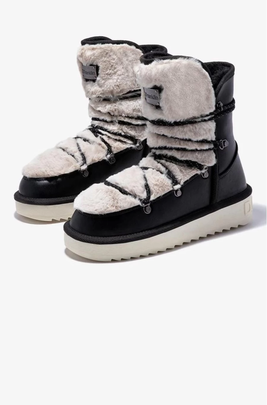 D.FRANKLIN Women's Brown/Beige Nordic Boots With Faux-Fur - Winter Fashion Snow Boots