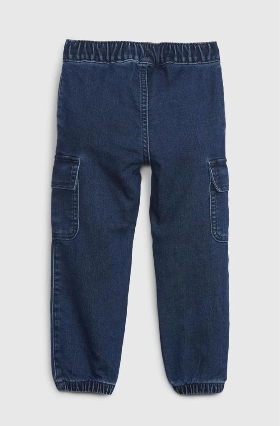 GAP Boys' Toddler Dark Wash Denim Cargo Joggers With Washwell Technology