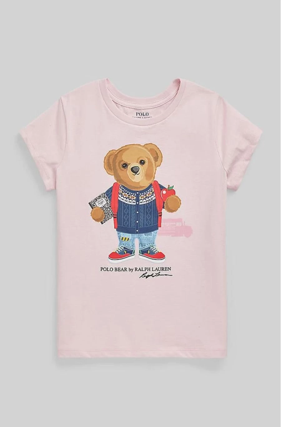 RALPH LAUREN Girls' Logo Cotton Jersey Tee - Classic Comfort Fit Short Sleeve T-Shirt
