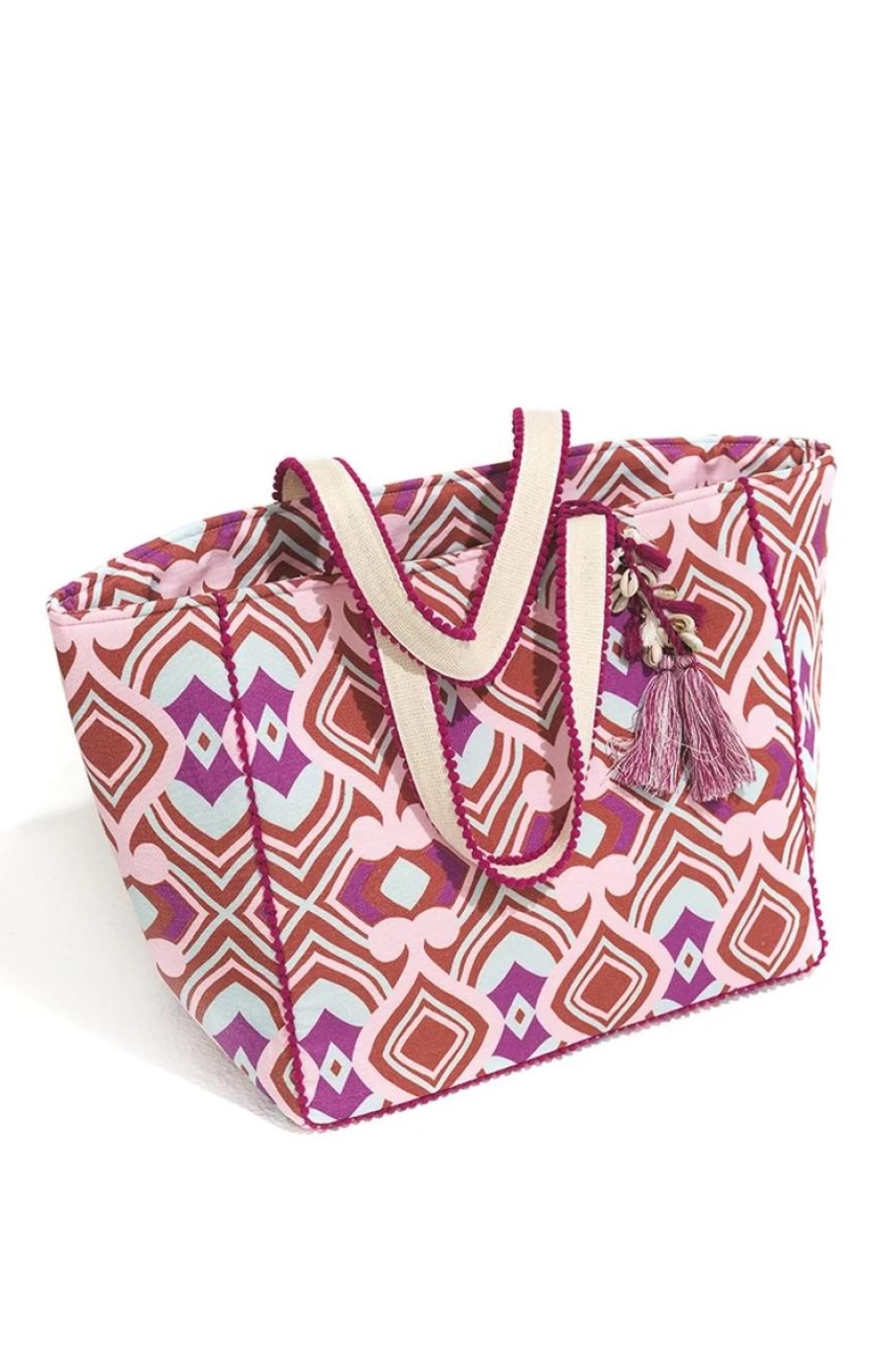 "MARINA ABAGNALE Women's Beach Canvas Tote Bag - Stylish & Durable Summer Carryall"