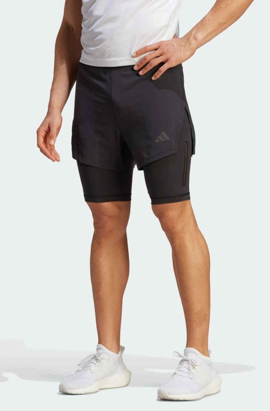 Adidas Men's Heat.Rdy Hiit Elevated Training 2-In-1 Shorts - Black